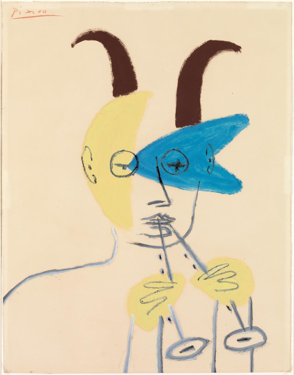 Faune, Joueur De Diauli / 1946 / Oil and gouache on paper