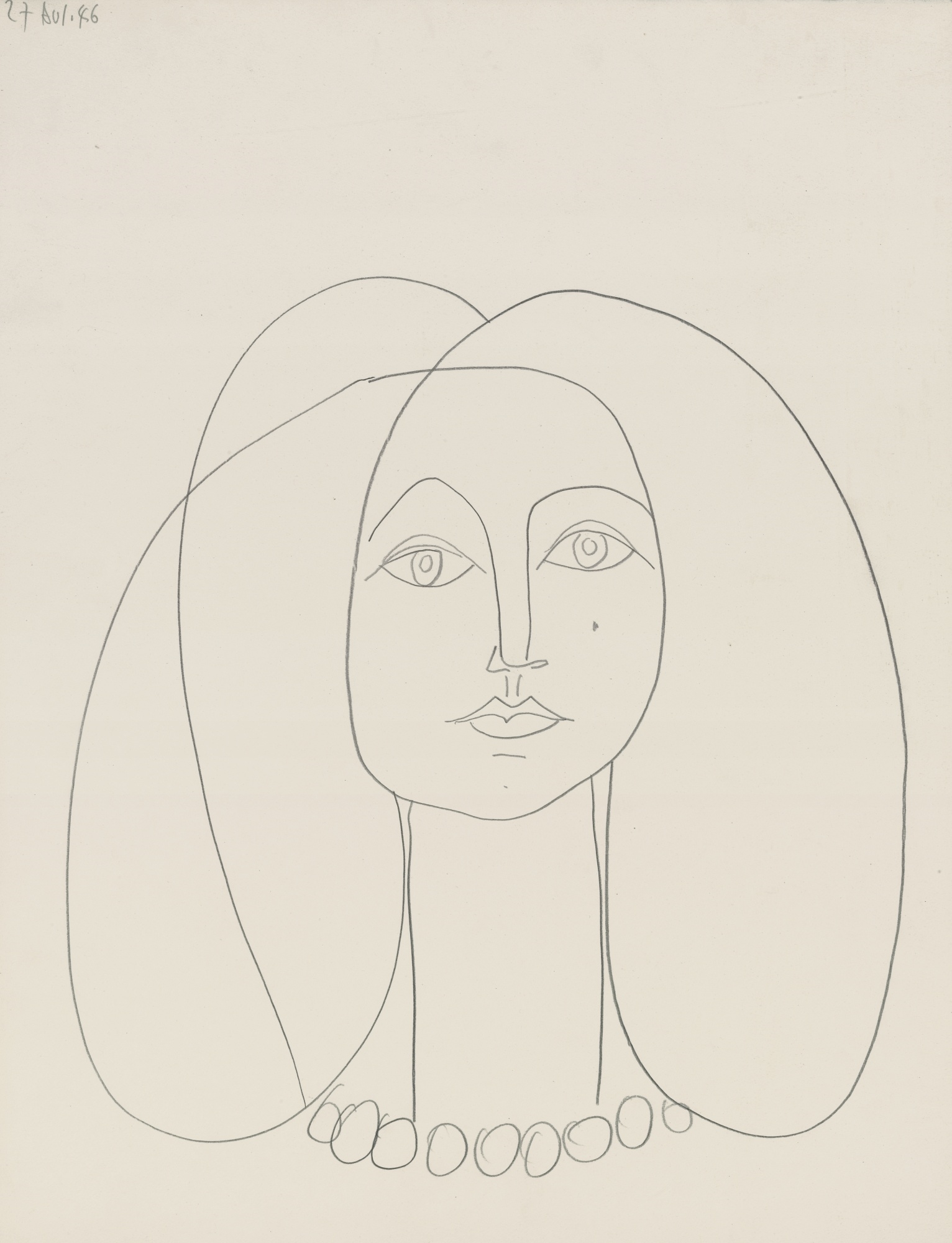 Portrait De Françoise / 1946 / Pencil on paper